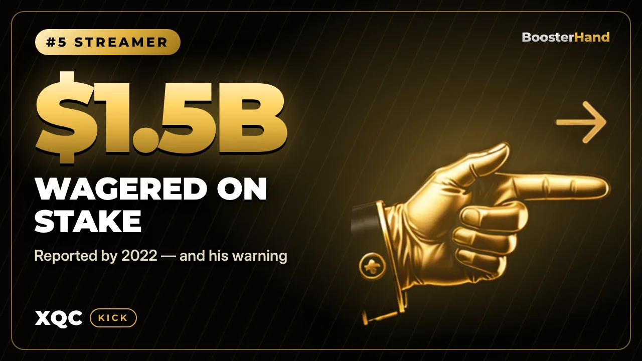 xQc crypto casino streamer cover: $1.5B wagered on stake